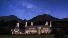 Exterior Lodge night sky at Wharekauhau