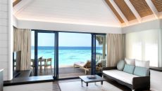 Dhoni Water Villa Living Room Looking out COMO Cocoa Island