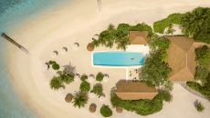 Aerial Poolside COMO Cocoa Island