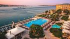exterior bosphorus view ciragan palace at night