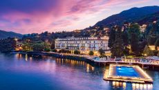See more information about Villa d'Este Drone view Villa d Este at sunset Villa d Este
