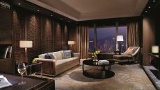 Premier Excutive Suite Victoria Harbour Living Room at The Ritz Carlton Hong Kong