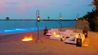 Beach fireside lounging
