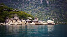 Six Senses Ninh Van Bay from distance at Six Senses Ninh Van Bay