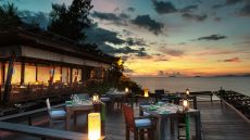 dining on the rocks sunset