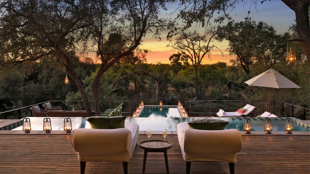 Royal Malewane Africa House pool and exterior in Thornybush South Africa