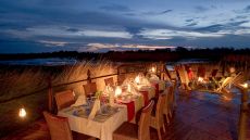 Outdoor Dining at night, Baines Camp