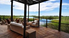 Outdoor seating at Sanctuary Baines Camp