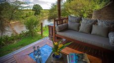 Outdoor terrace at Olonana