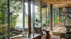 Sweni Lodge bed terrace