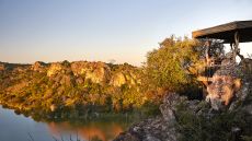 deck over looking lake