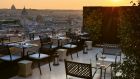 7th floor terrace Hotel Hassler Roma