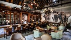 Travellers Bar at The Royal Livingstone Victoria Falls Zambia Hotel by Anantara