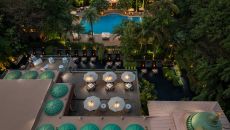 Pool side bird eye view at The Leela Palace Bengaluru