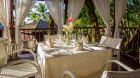 outdoor dining table at Capella Marigot Bay
