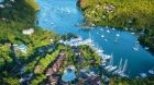 aerial view of Capella Marigot Bay