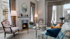 The Balmoral Grand Suite Living Room with fire