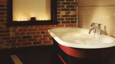 black red bathtub
