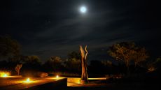 Earth Lodge Top Entrance Night