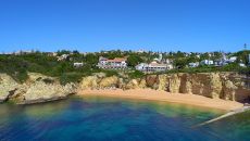 Drone from water at Vila Vita Parc