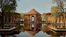 Main Resort Arrival Pavilion View to Bar 47935 at Amanyara Turks and Caicos