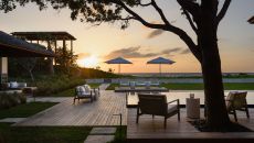 Villa 1 Four Bedroom Deluxe Beach Sala Villa side view pool at sunset.tiff at Amanyara