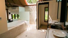villa bathroom with bathtub