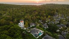 Aerial View Sunrise The Racha 2025