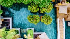 Freeform Swimming Pool Top View Park Hyatt Siem Reap