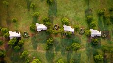 Singita Sabora Aerial View Solar Panels Singita Grumeti Sabora Tented Camp
