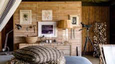 Wooden accent wall