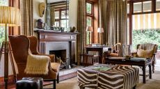 Sitting room with fireplace