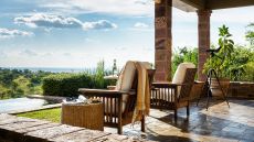 Private terrace with pool