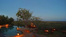 elsa's infinity pool at dusk