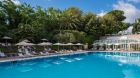 Cavalieri Grand Spa Club Main outdoor pool looking towards indoor pool Rome Cavalieri