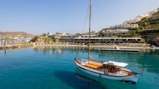 Aerial Beach and Kaiki at Santa Marina