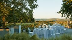 Panoramic Terrace Wedding Set up COMO Castello del Nero