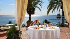 11 RHS Excl.Suite breakfast on the terace at Royal Hotel Sanremo