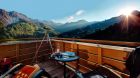 Private deck with mountain views
