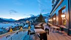 Outdoor dining mountain view