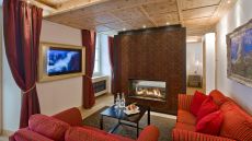 Suite sitting area fireplace