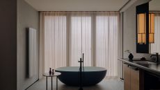 Aman Rosa Alpina, Italy Accommodation, Deluxe Suite, Bathroom 208 0142 at Aman Rosa Alpina