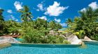 Outdoor pool beach view