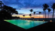 Anjajavy swimming pool sunset