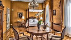 bedroom gold accents