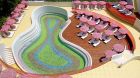 Semiramis Hotel colourful pool, top view