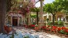 Hotel entrance flowers