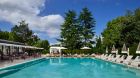 outdoor pool lounging