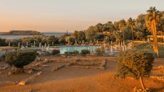 Aegean Grill relaxing afternoons by the pool and the archaeological area at Cape Sounio