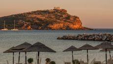 Inspiring sea views facing the temple of poseidon at Cape Sounio